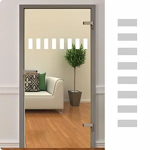 Наклейка на скляні двері GDT018 Матова плівка для декору вікон 74.6 см x 15 см - Фото 1