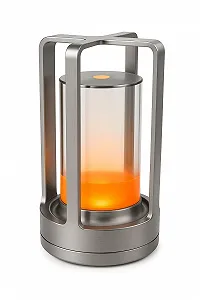 Настільна лампа N-L-E світлодіодна алюмінієвий сплав 2000 mAh срібляста - Фото 1