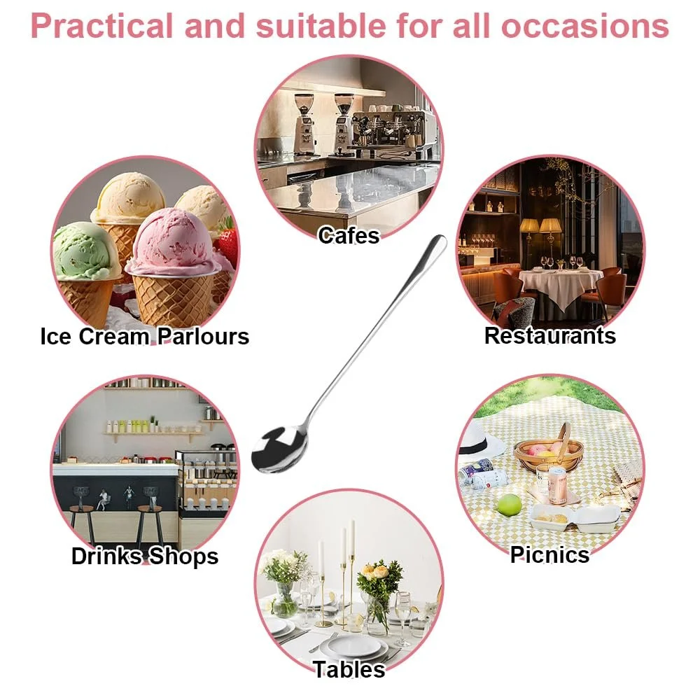 Набір з 12 довгих ложок, фото №6