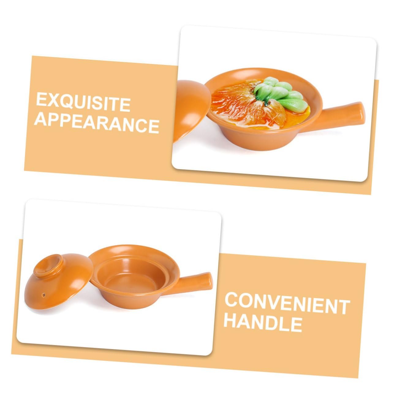 Кастрюля керамическая Gatuida жаропрочная с ручкой для газовой плиты и открытого огня, фото №7