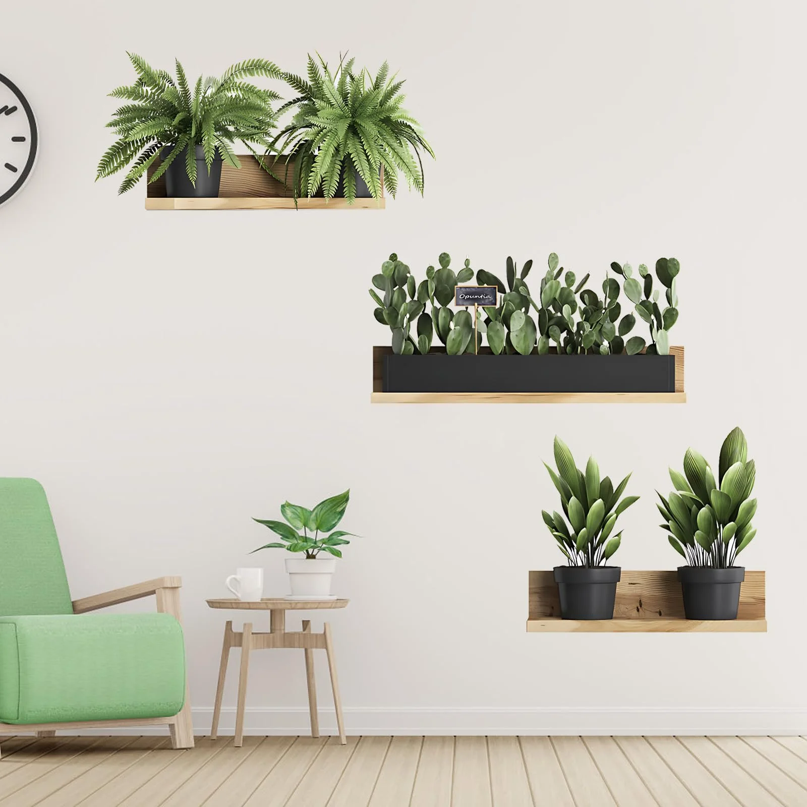 Наклейка на стіну Plants 3D Green самоклейна зелена (B), фото №5 Наклейка на стіну Plants 3D Green самоклейна зелена (B), фото №5