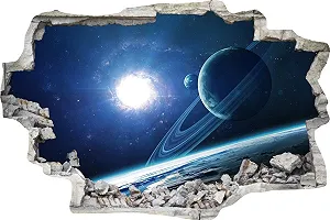 Наклейка на стіну DW000035 Планети в космосі 150 x 100 см Сірий камінь - Фото 1