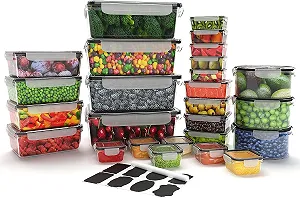 Набор контейнеров для хранения продуктов MAGY 26 шт. пластиковые с крышками BPA Free - Фото 1