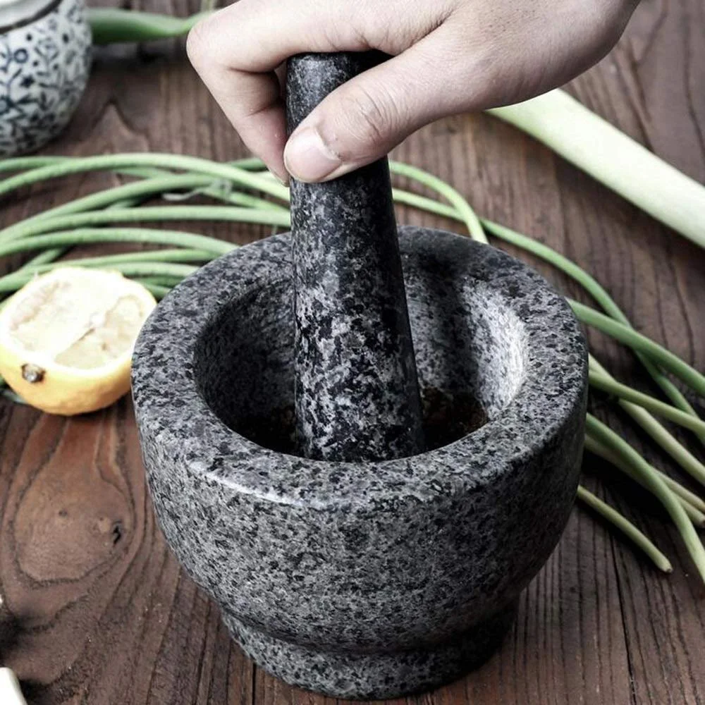 Ступка з товкачиком Натуральний Пісок Шліфування Полірування, фото №3