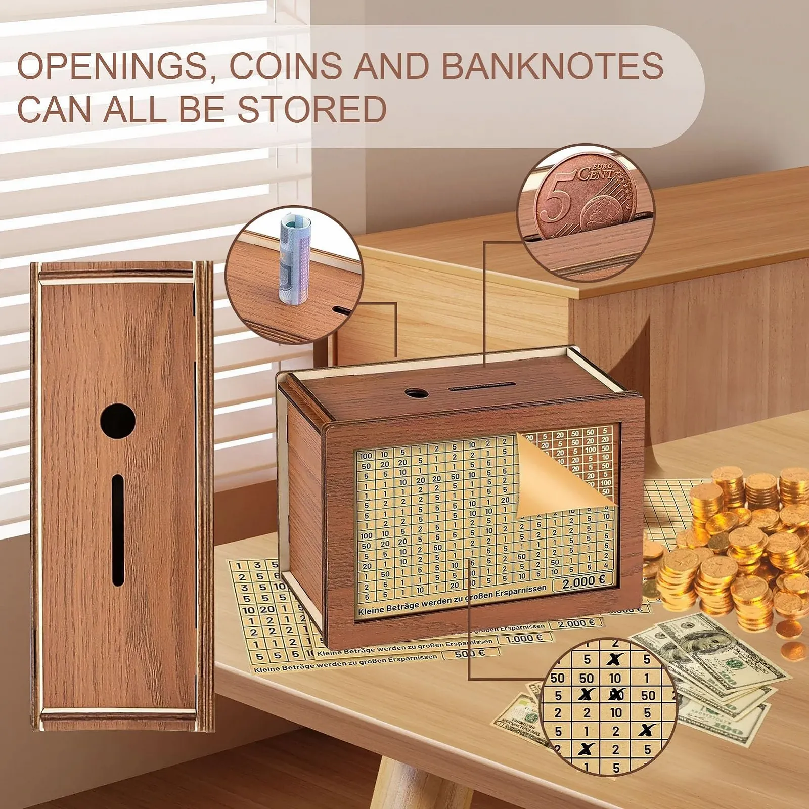 Дерев'яна Скарбничка Ретро 5000
 євро, фото №3