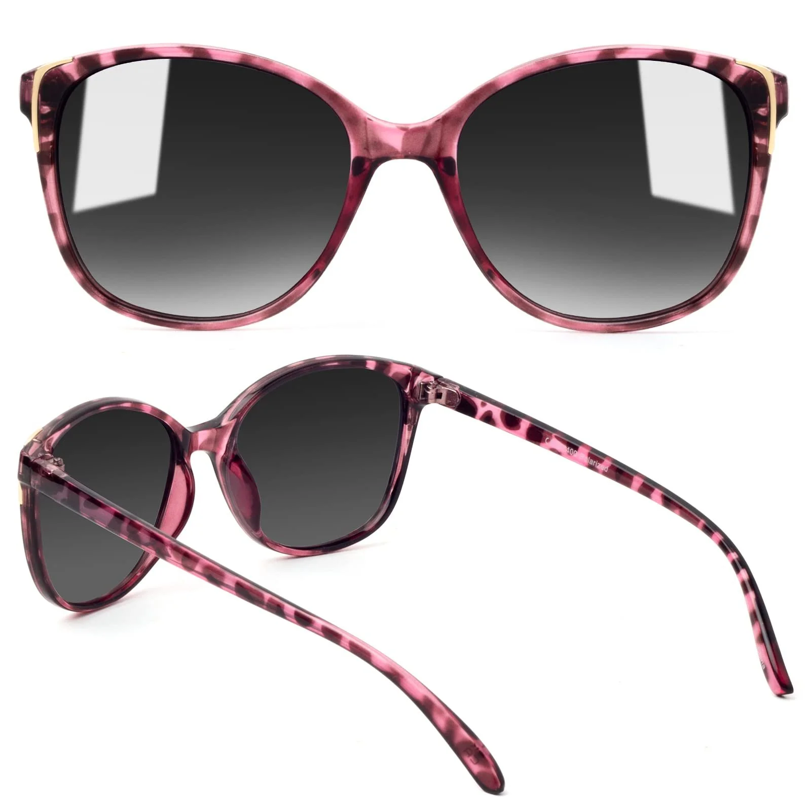 Сонцезахисні окуляри Cateye Face Shadow Поляризовані з UV400 захистом Металева декорація Сучасні Надлегкі Для вулиці, фото №3