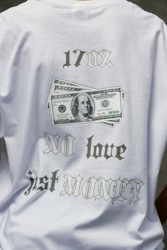 Оверсайз футболка з принтом Without dollar white, фото №8