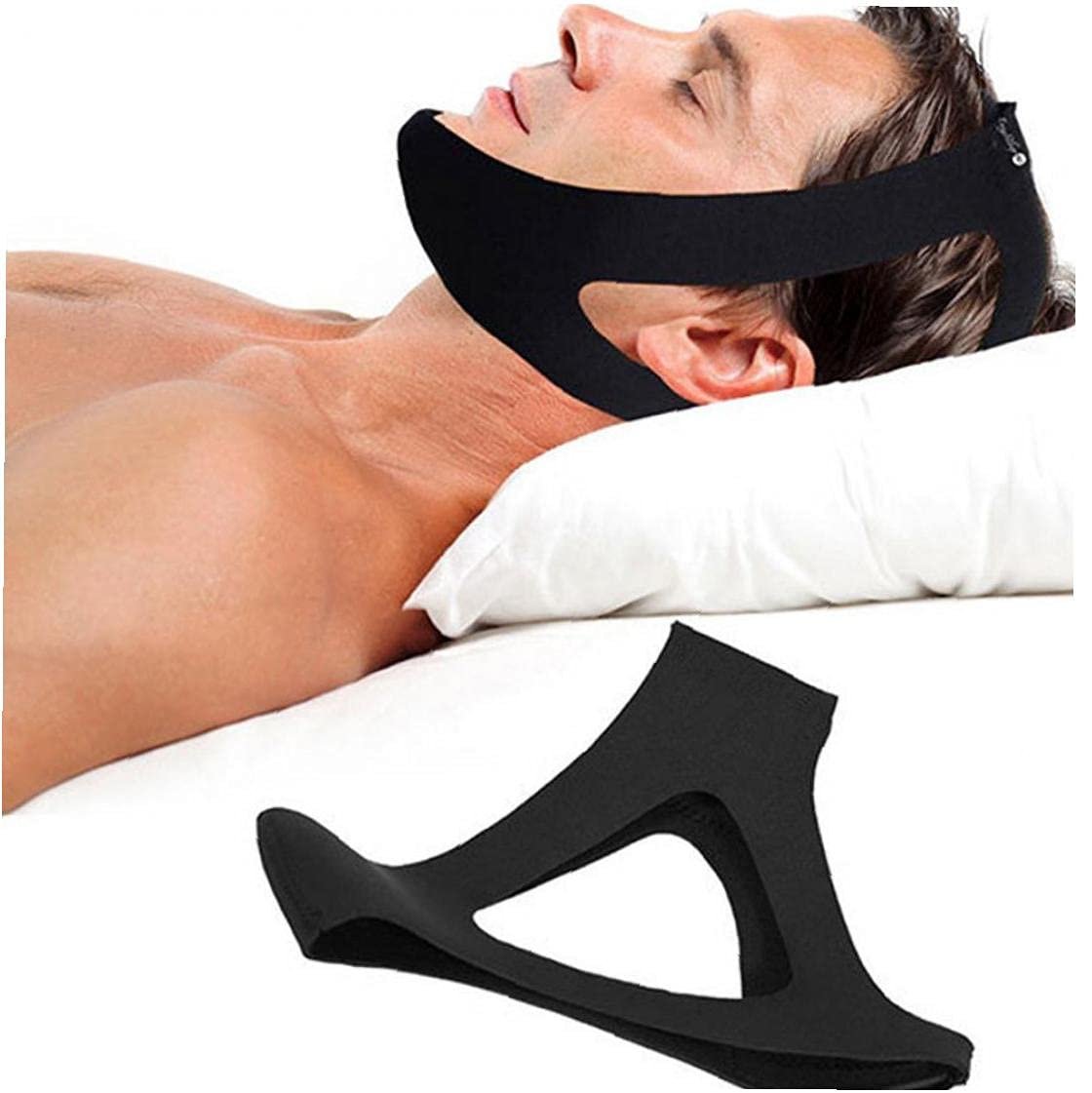 Ремінь для підборіддя проти хропіння, пояс для зупинки хропіння, підтримка підборіддя при апное уві сні, фото №8