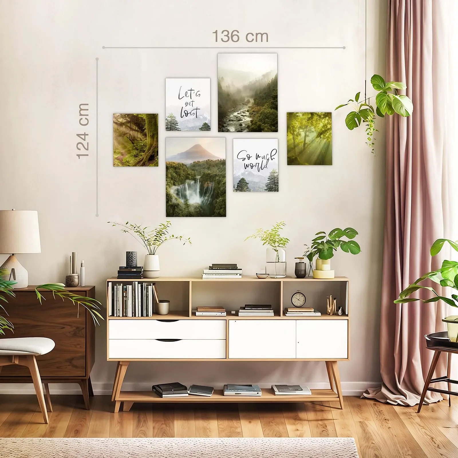 Картини Novart Forest Landscape N036667b 6 шт. Зелений, фото №3