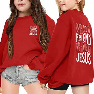 Свитшот Jesus Grafischer Druck для девочки, пуловер, христианский, повседневный, легкий, с круглым вырезом, с длинными рукавами, осенне-зимний, спортивная рубашка synthetic.ua - Фото 1