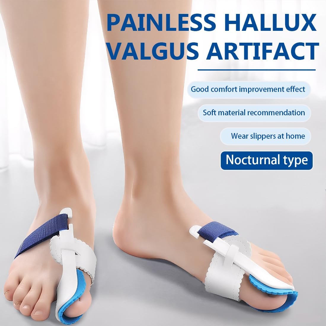 Шкарпетки Hallux Valgus (2 шт.) з силіконовими подушечками. Універсальний розмір для денного та нічного використання., фото №6