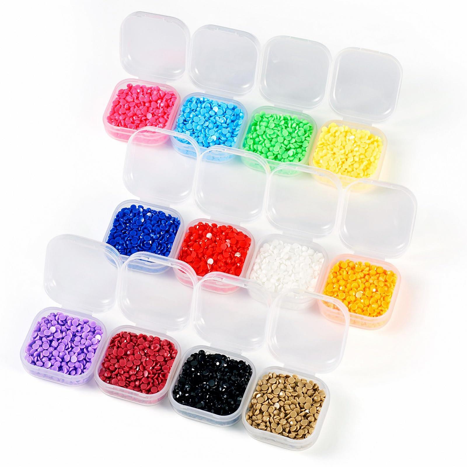 Стразы полукруглые с плоским основанием 60 г, 12 цветов, из эпоксидной смолы для декорирования ногтей, разноцветные кабошоны для одежды, обуви, макияжа и аксессуаров для ногтей, фото №1