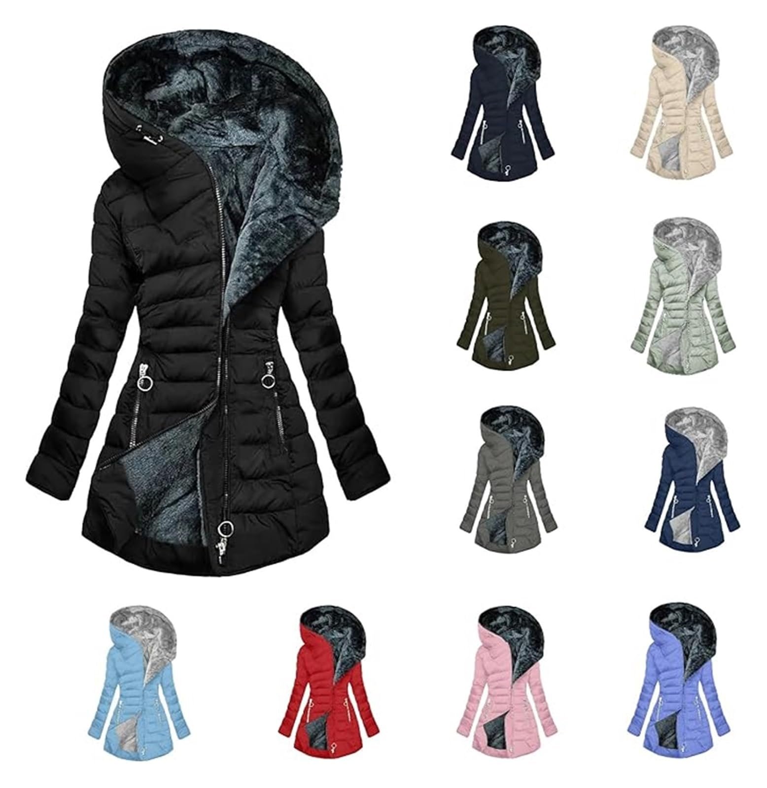 Куртка XUEBIN Зима для жінок з капюшоном, фото №7 Куртка XUEBIN Зима для жінок з капюшоном, фото №7