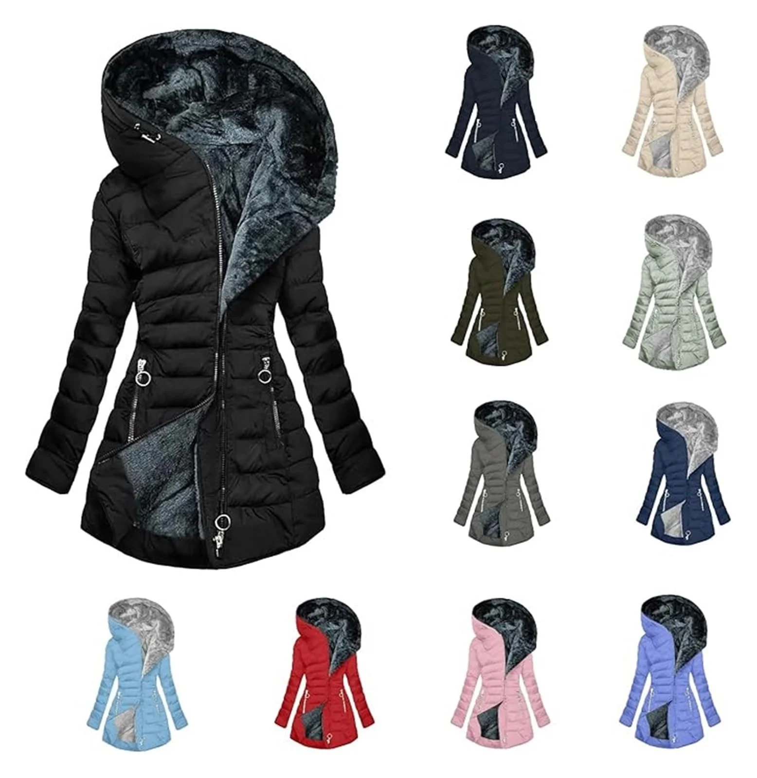 Жіноче зимове пальто XUEBIN Парка, фото №7