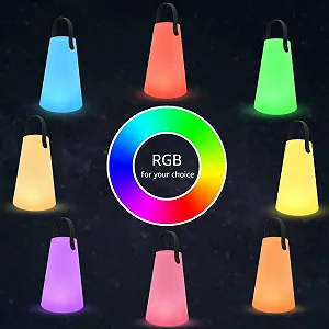 Набір з 2 настільних ламп LED Battery Table Lamps Outdoor Wireless Dimmable 8 Colours IP44 USB Rechargeable synthetic.ua - Фото 1