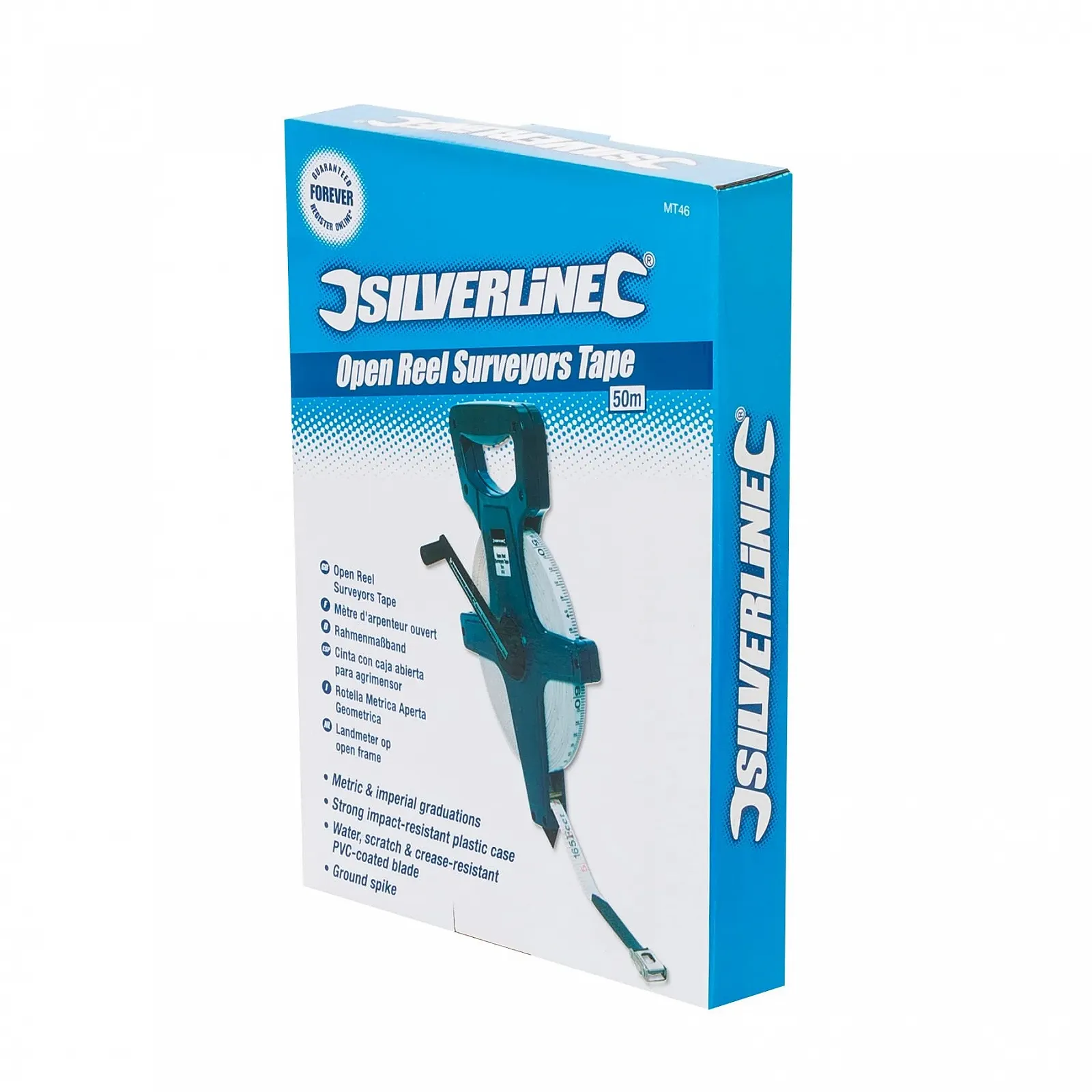 Рулетка Silverline MT46 з відкритою рамою 50 м, фото №4