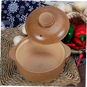 Кастрюля керамическая 1,6 л с ручками энергосберегающая для супа и тушения synthetic.ua - Фото 1