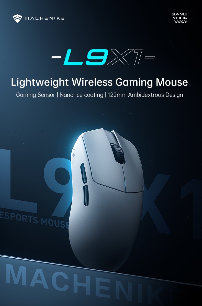 Комп'ютерна миша Machenike L9X1 White PAW3395 26000DPI 1000Hz Wired/2.4G/Bluetooth, фото №9