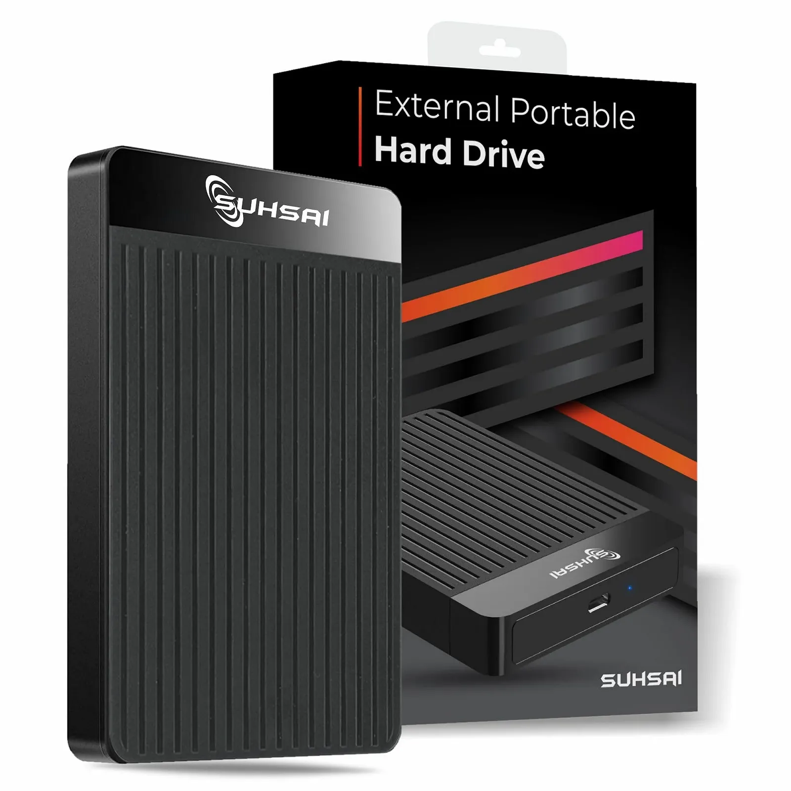 Зовнішній жорсткий диск SUHSAI Portable 500 ГБ 2.5" USB 3.1 Black, фото №1 Зовнішній жорсткий диск SUHSAI Portable 500 ГБ 2.5" USB 3.1 Black, фото №1