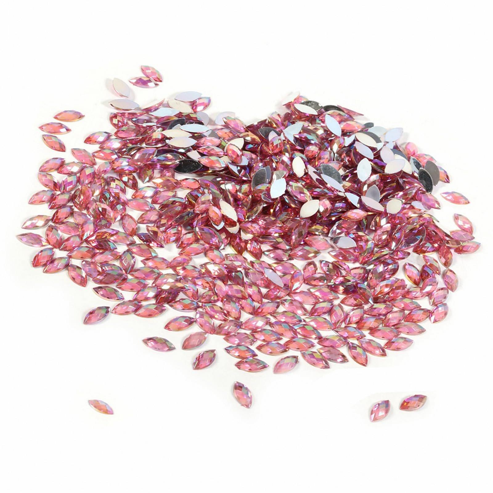 Стразы Плоские 7X15MM Светло-Розовый, 500 шт, фото №3