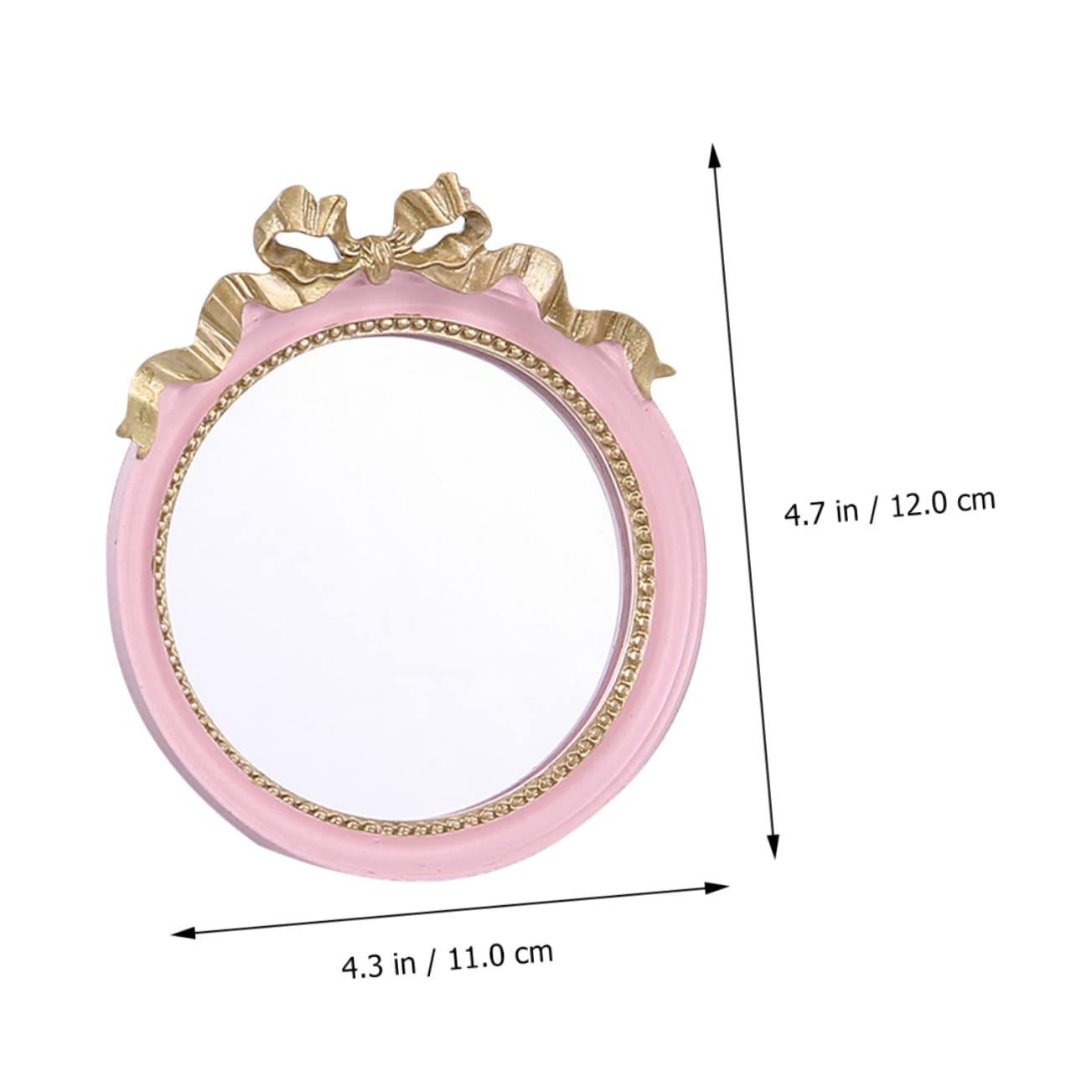 Дзеркало Angoily Європейський стиль Ретро Ручне дзеркало Рожевий, фото №7