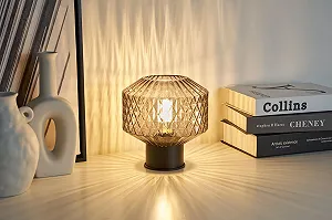 Настільна лампа Pauleen 48195 Gleaming Smoke Димчасте скло E27 Чорна synthetic.ua - Фото 1