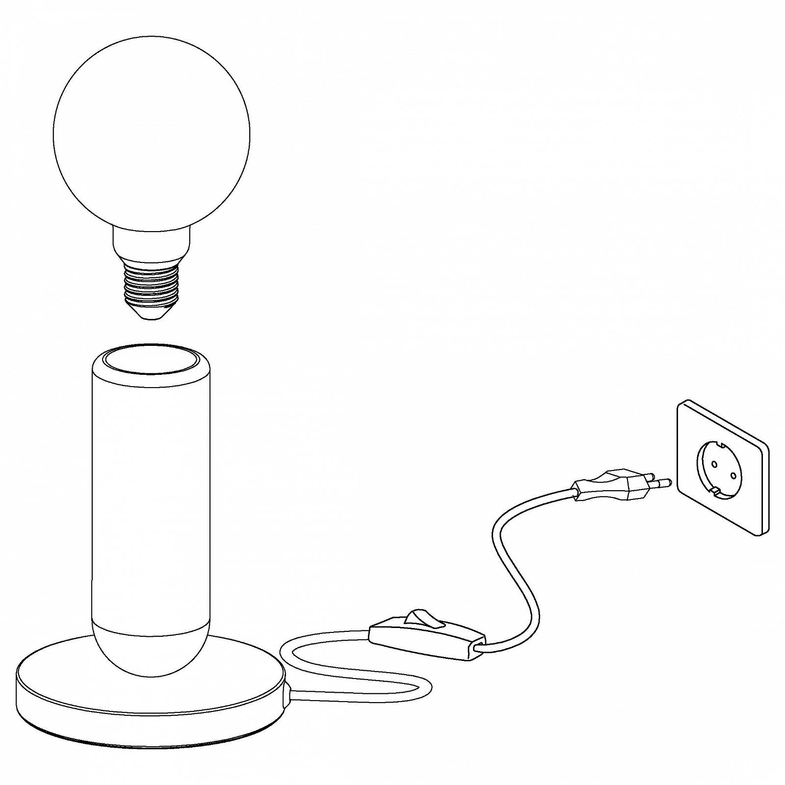 Настільна лампа EGLO Giaconecchia сталь тераццо антрацит сіра 17.5 см, фото №6