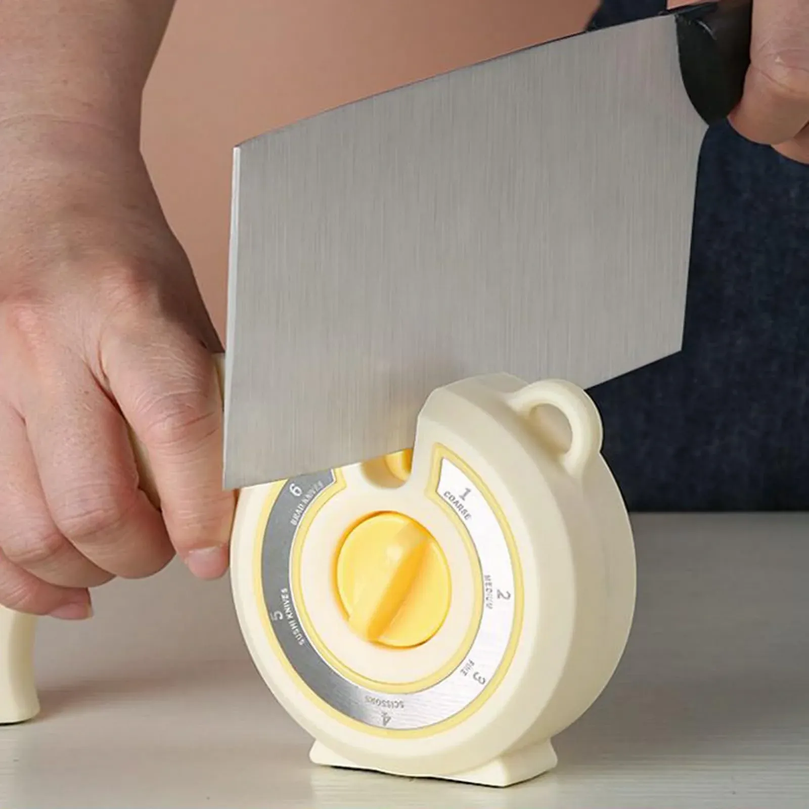 Точило для ножів ручне з нековзною основою та ергономічною ручкою портативне, фото №3