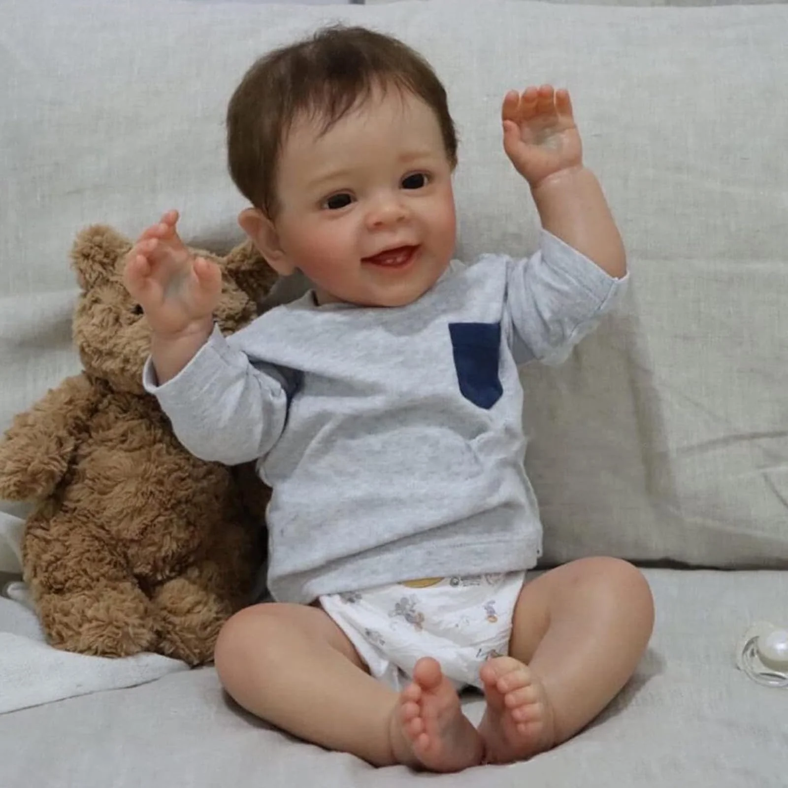 Кукла ZIYIUI Reborn Baby 22 дюйма, силиконовая девочка с мягким телом, реалистичная новорожденная кукла, малыш, фото №3 Кукла ZIYIUI Reborn Baby 22 дюйма, силиконовая девочка с мягким телом, реалистичная новорожденная кукла, малыш, фото №3