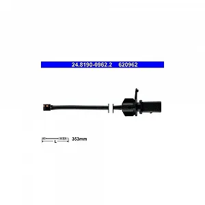 Датчик износа тормозных колодок ATE 24.8190-0962.2 для PORSCHE передний мост - Фото 1