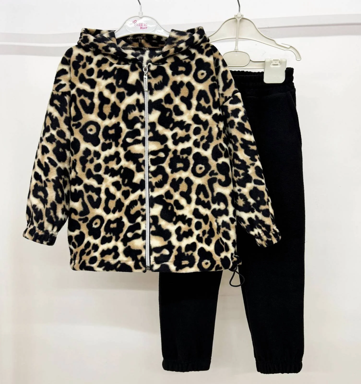 Теплий костюм клітинка фліс дитячий від 98 до 158 см флісовий костюм у клітинку для хлопчиків та дівчат, фото №4