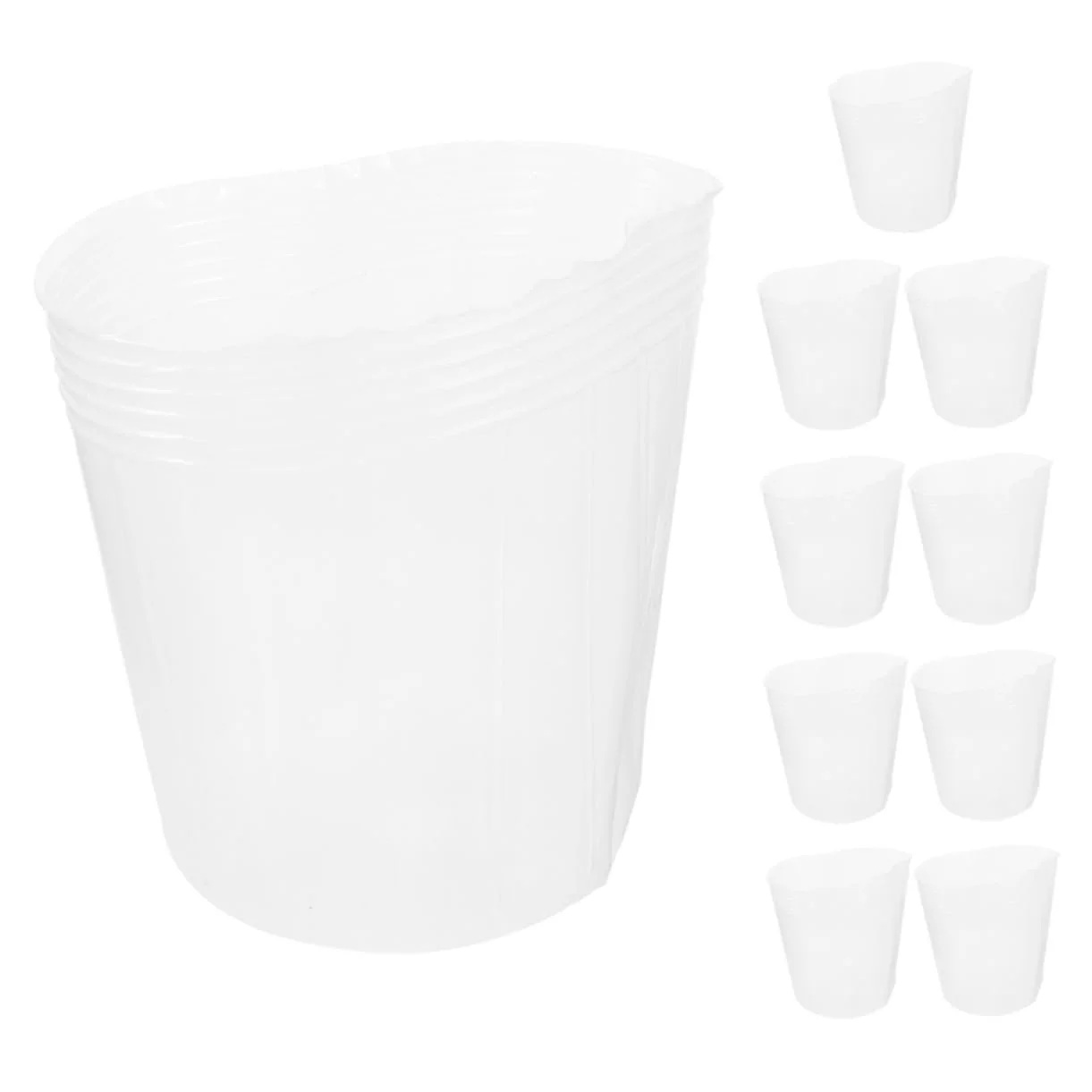 Вкладиші для квіткових горщиків HEMOTON Набір 10 шт Пластикові Прозорі, фото №1