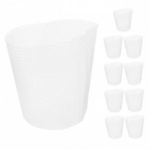 Вкладиші для квіткових горщиків HEMOTON Набір 10 шт Пластикові Прозорі - Фото 1