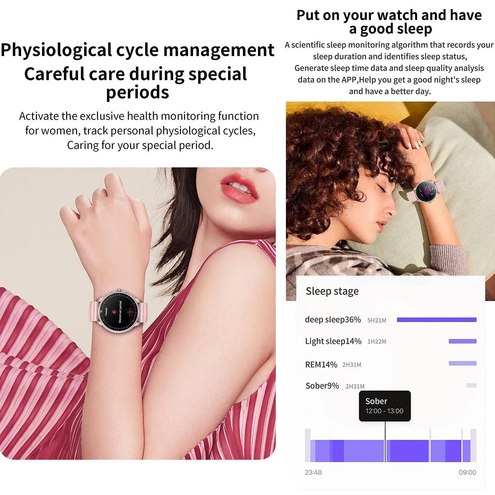 Жіночий Смартгодинник з функцією телефона, 1.39-дюймовий сенсорний екран IP68, водонепроникний, фото №4