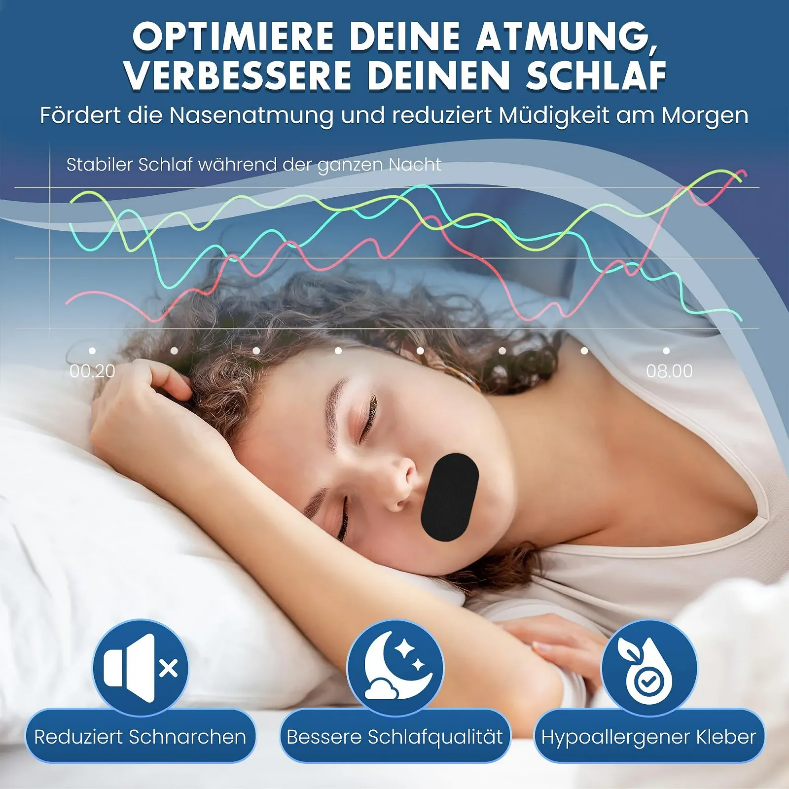 Пластыри для рта Premium 50 шт. для сна, против храпа, гипоаллергенные, с экстра сильным и приятным для кожи клеем для кожи и бороды, удобный универсальный размер., фото №3 Пластыри для рта Premium 50 шт. для сна, против храпа, гипоаллергенные, с экстра сильным и приятным для кожи клеем для кожи и бороды, удобный универсальный размер., фото №3