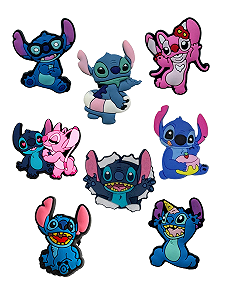 Джибитсы Стич 3D Лило и стич Lilo & Stitch 8 шт аксессуары для обуви Крокс украшение Dz_145_4 - Фото 1