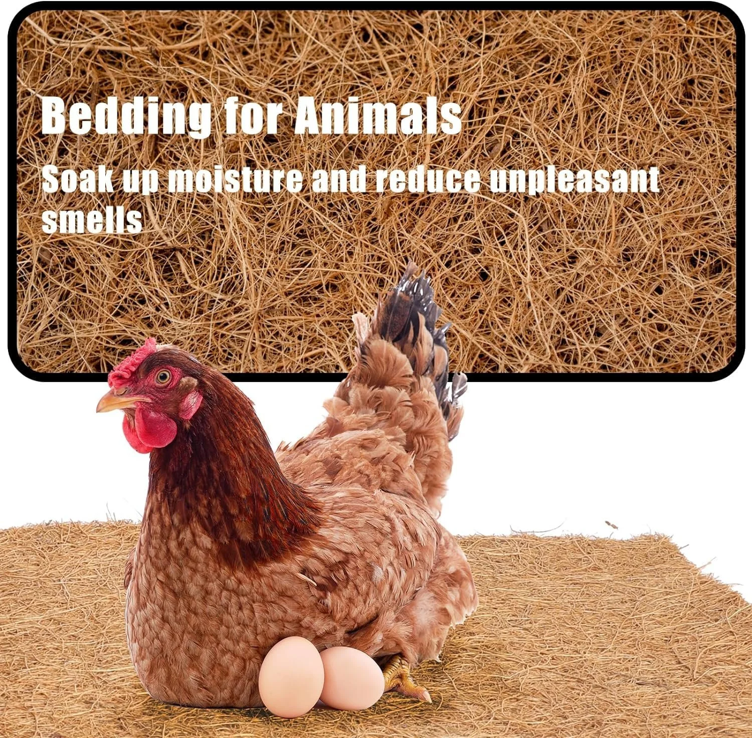 Рулон кокосового волокна 40 x 100 см Натуральний, фото №4 Рулон кокосового волокна 40 x 100 см Натуральний, фото №4