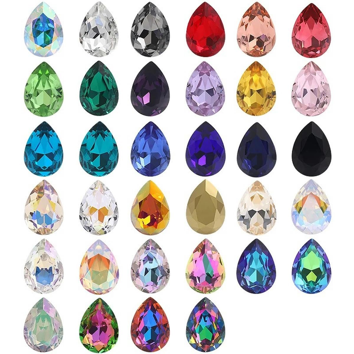 Кристали Глітцер різних розмірів, блискучі перлини, кришталь, 7 x 10 мм, 72 штуки, фото №3 Кристали Глітцер різних розмірів, блискучі перлини, кришталь, 7 x 10 мм, 72 штуки, фото №3