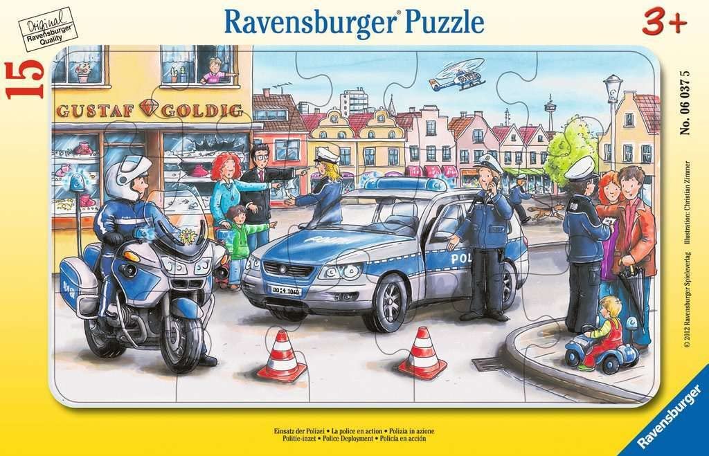 Пазл-рамка Ravensburger Children's Puzzle Police Use 15 деталей 06037, фото №1