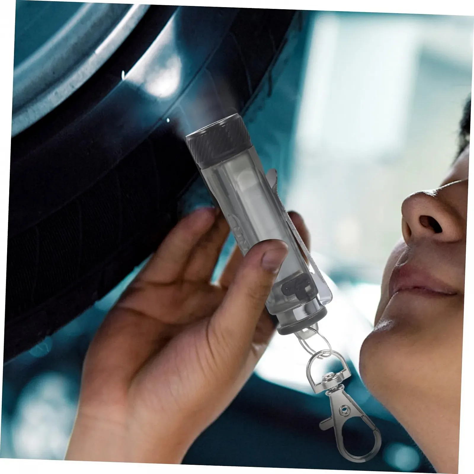 Міні світлодіодний ліхтарик портативний з брелоком з нержавіючої сталі, фото №7