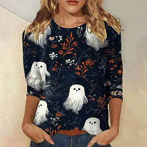 Жіночий Пуловер Halloween Kostüm З принтом synthetic.ua - Фото 1