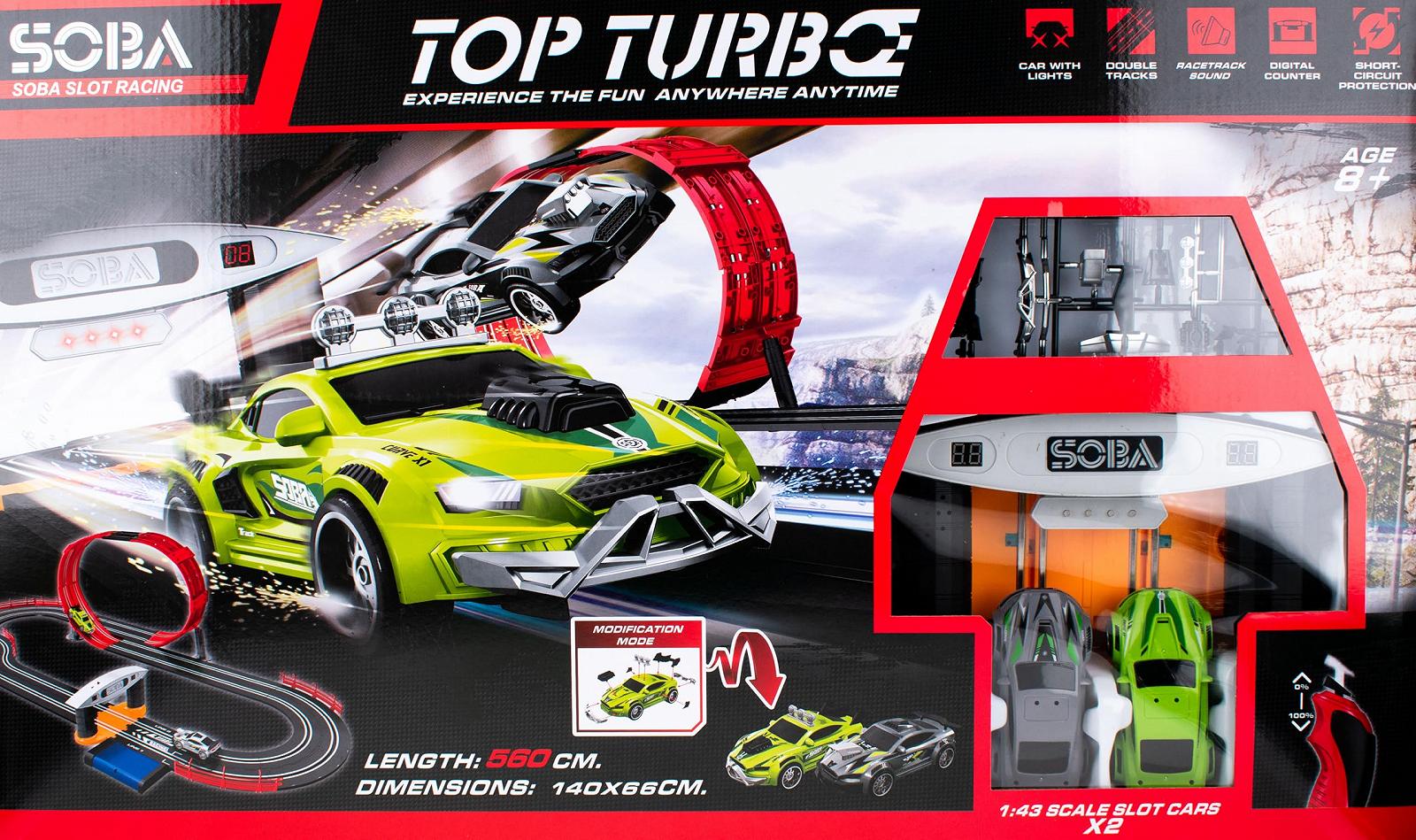 Автотрек Top Turbo 2-полосный с петлей, фото №1