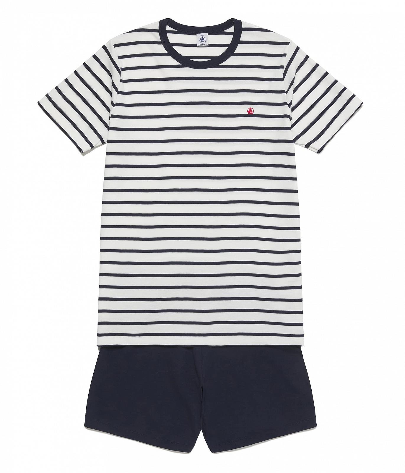 Піжама Petit Bateau Смугаста Морська В'язана для Хлопчиків, фото №1