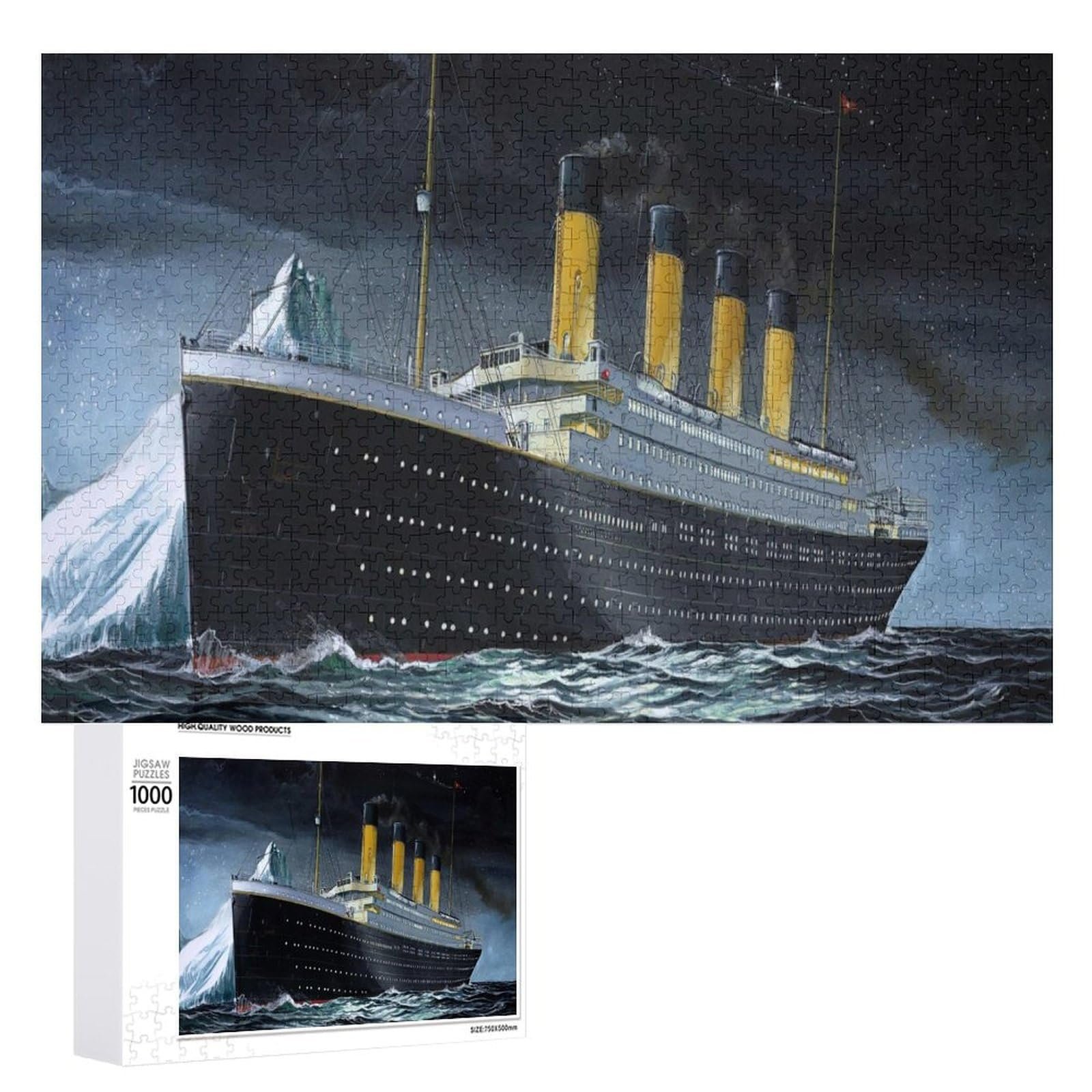 Пазл классический RMS Titanic Passenger Ship in the Dark Night 38 x 26 см бумажный, фото №3