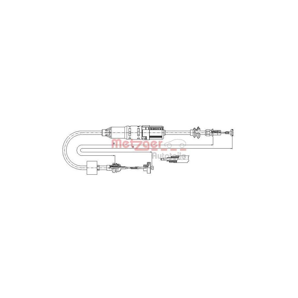 Трос сцепления METZGER 10.3442 для VAG, фото №1