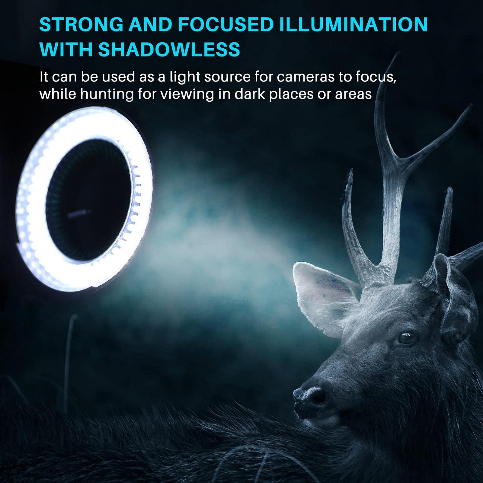 Кольцевая лампа для микроскопа 144 LED регулируемая 0-100%, фото №5