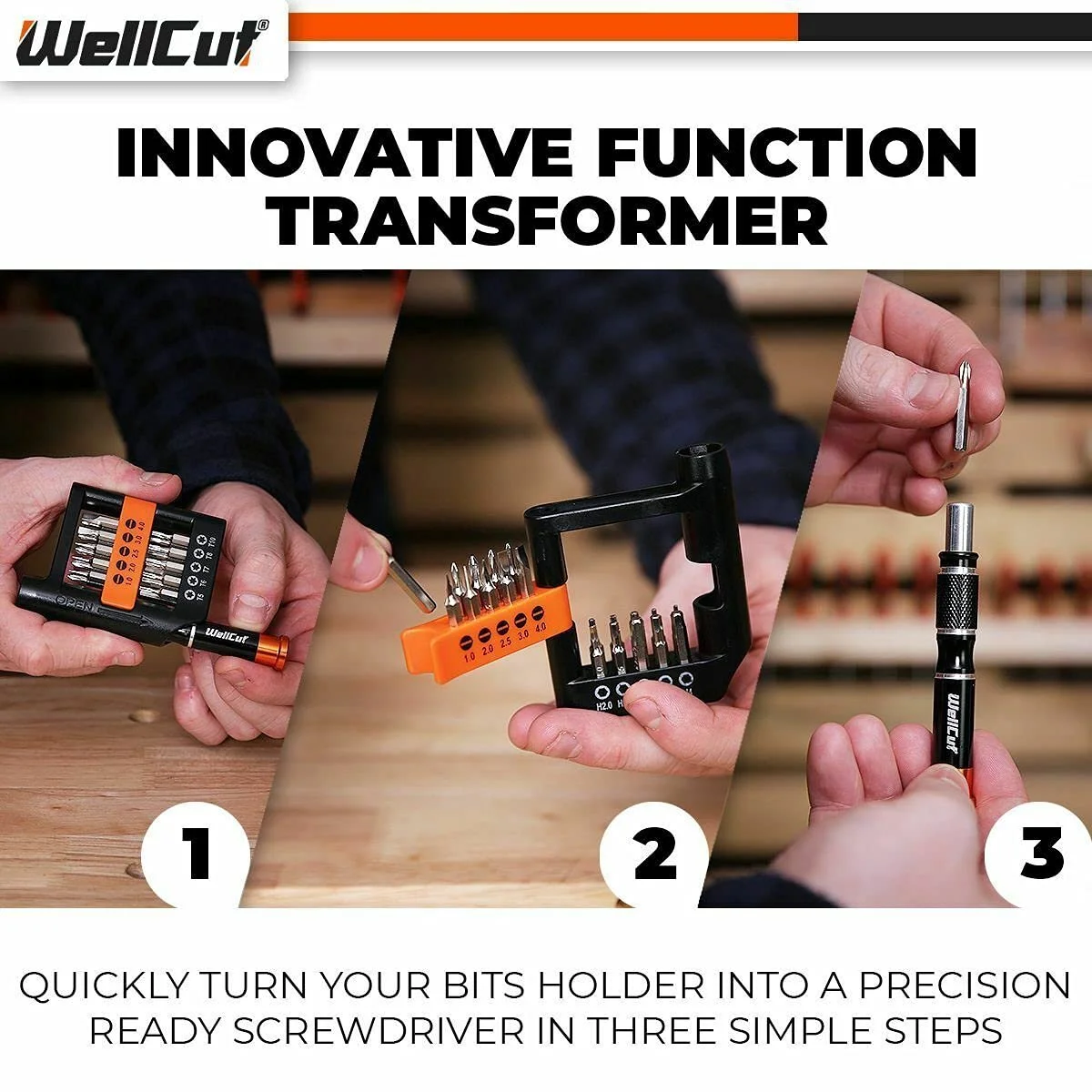 Набір викруток WellCut Precision Multipurpose Screwdriver Bit 20 x Bits, фото №4 Набір викруток WellCut Precision Multipurpose Screwdriver Bit 20 x Bits, фото №4