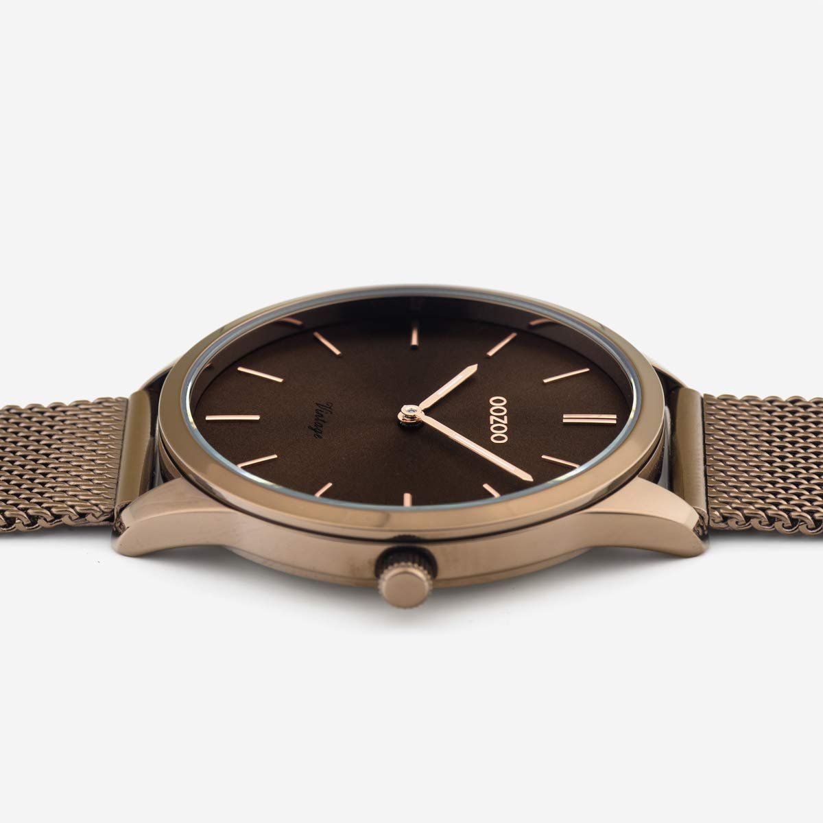 Вінтажний Жіночий Годинник Oozoo з Тонким Металевим Ремінцем з Нержавіючої Сталі Міланський Кварцовий Аналоговий 38 мм, фото №3