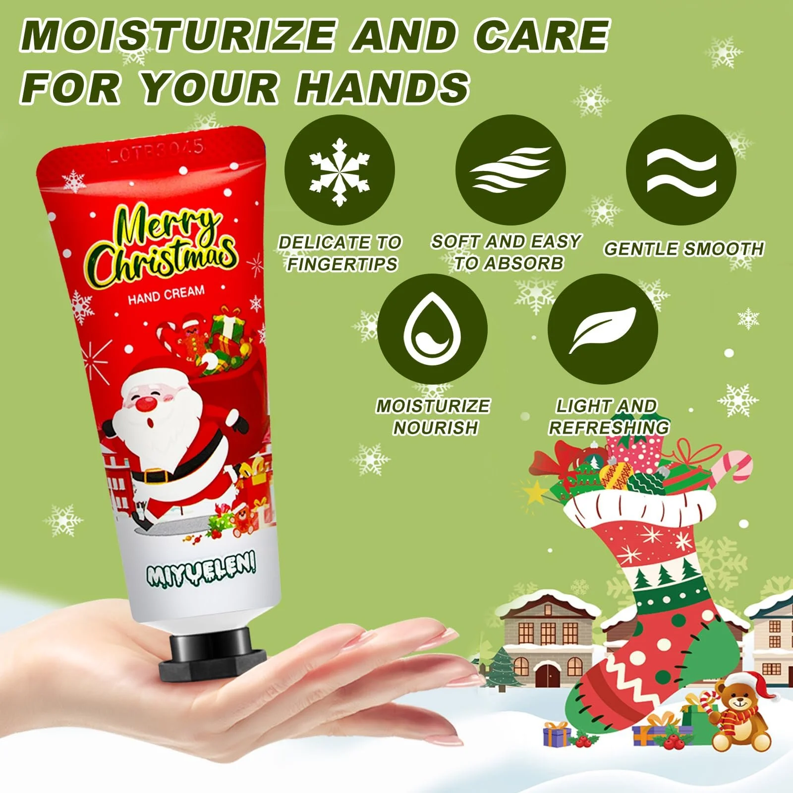 Крем для рук Набір 10 шт Зволожуючий крем для рук для сухої потрісканої шкіри рук і ніг. Подарунок для жінок та мам, фото №2