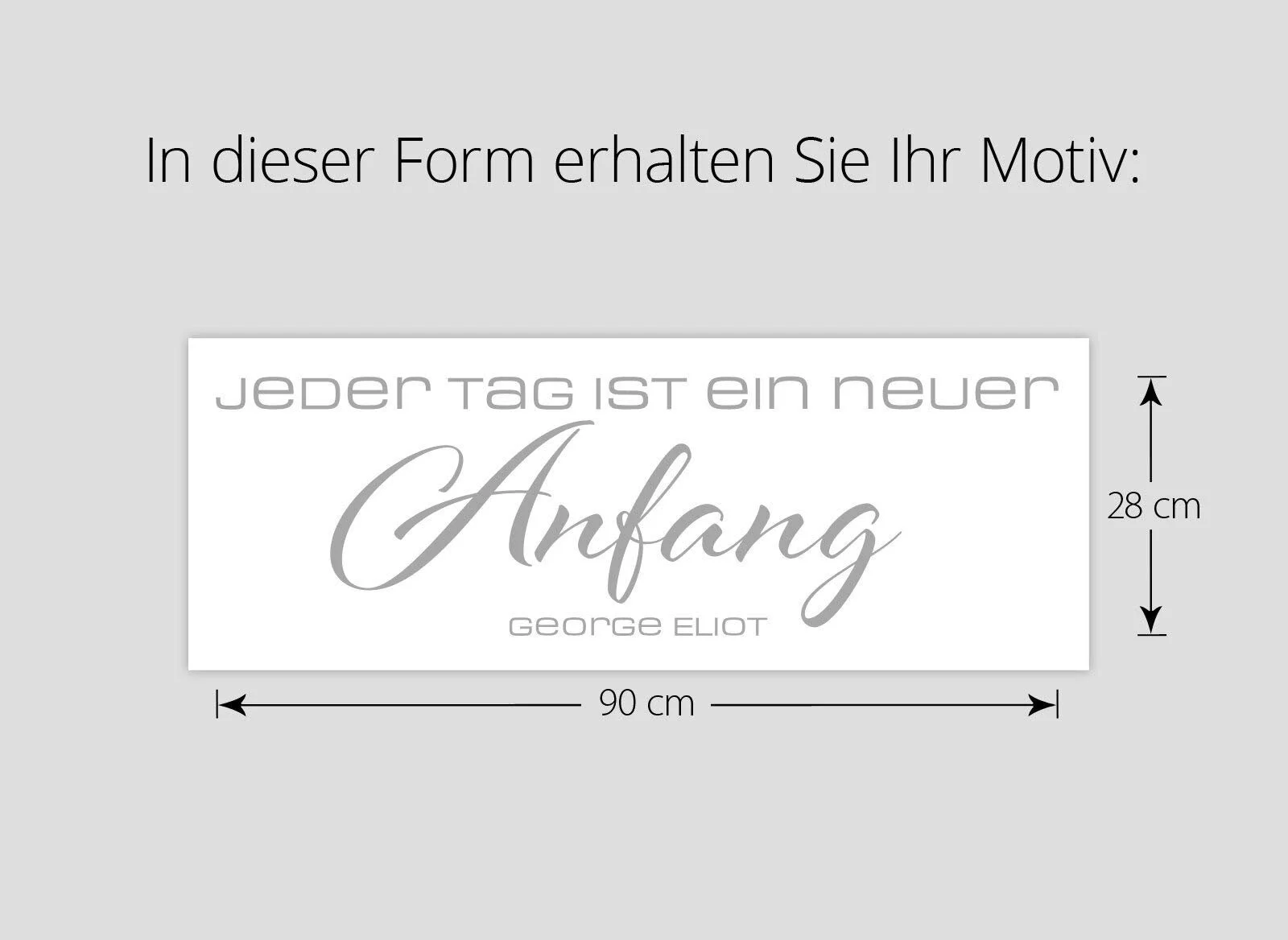 Наклейка на стіну W3473 "Jeder Tag ist EIN Neuer Anfang" Чорна 90 x 28 см, фото №4 Наклейка на стіну W3473 "Jeder Tag ist EIN Neuer Anfang" Чорна 90 x 28 см, фото №4
